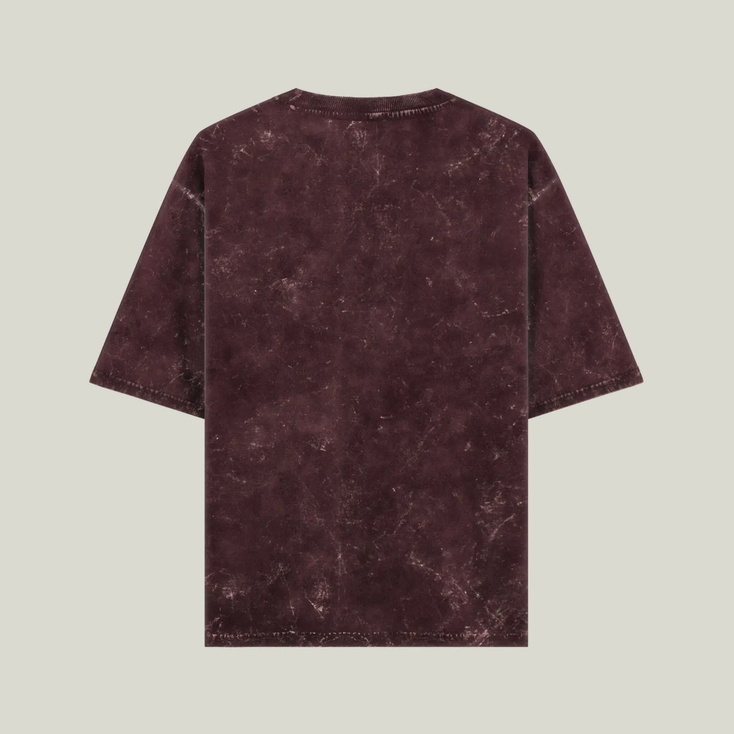 Maroon Acid Wash Oversized T-Shirt