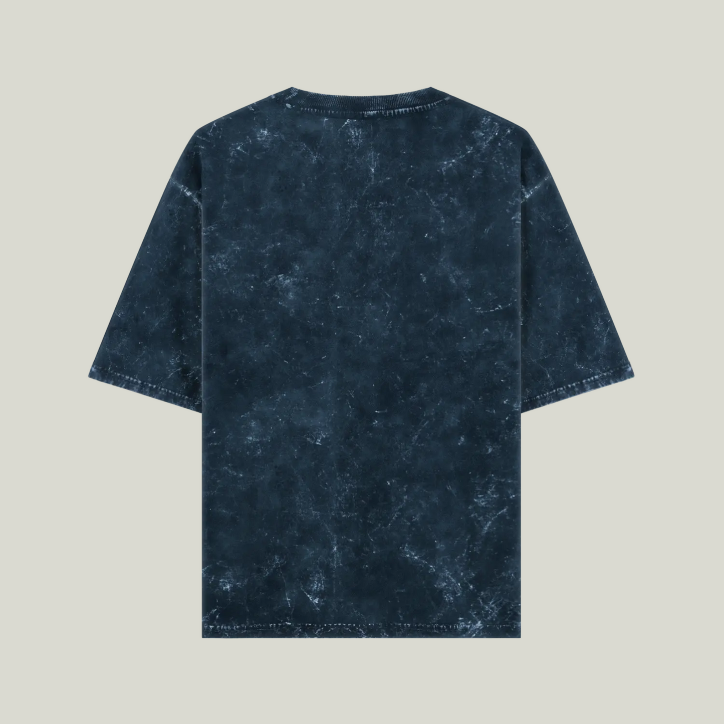 Navy Blue Acid Wash Oversized T-Shirt