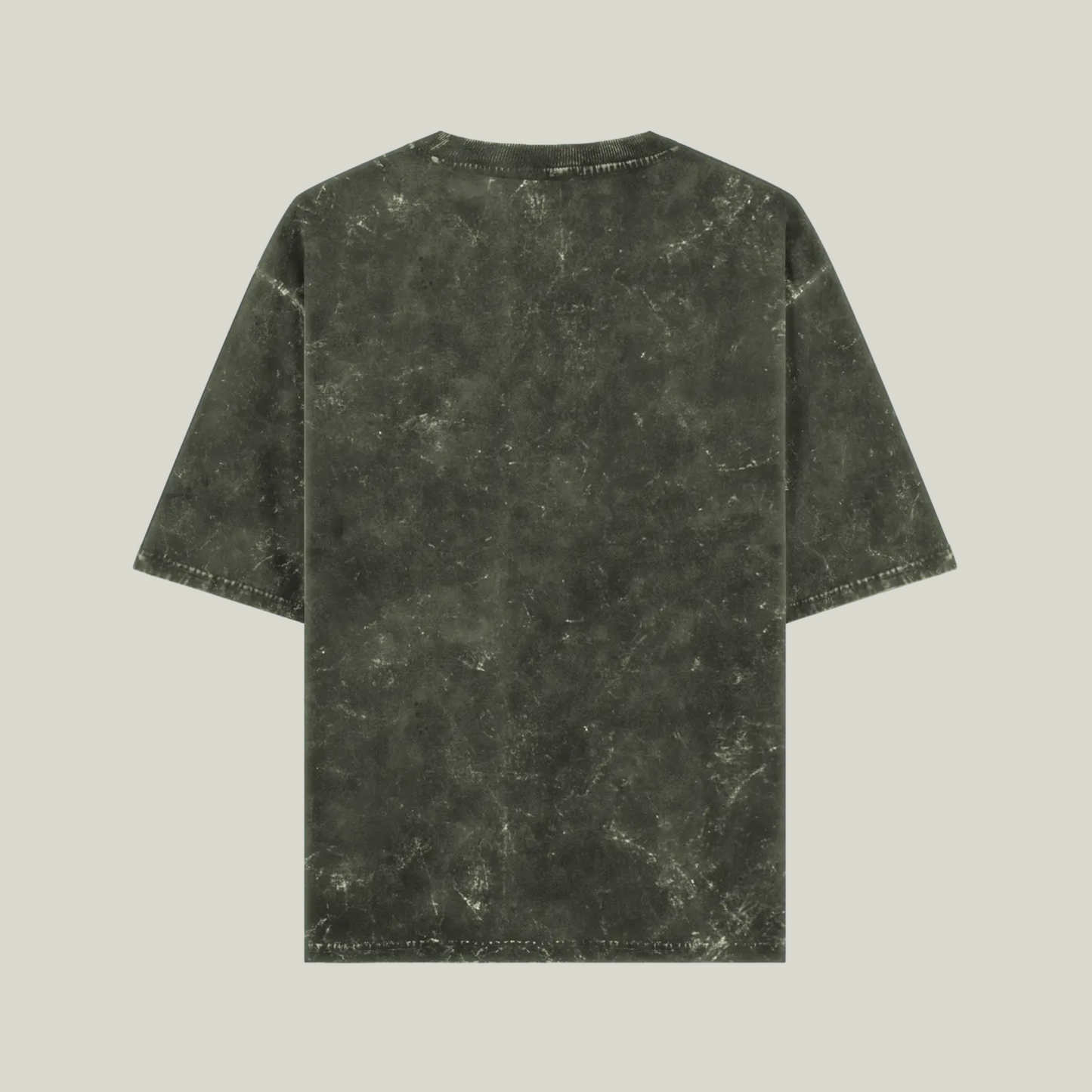 Olive Green Acid Wash Oversized T-Shirt