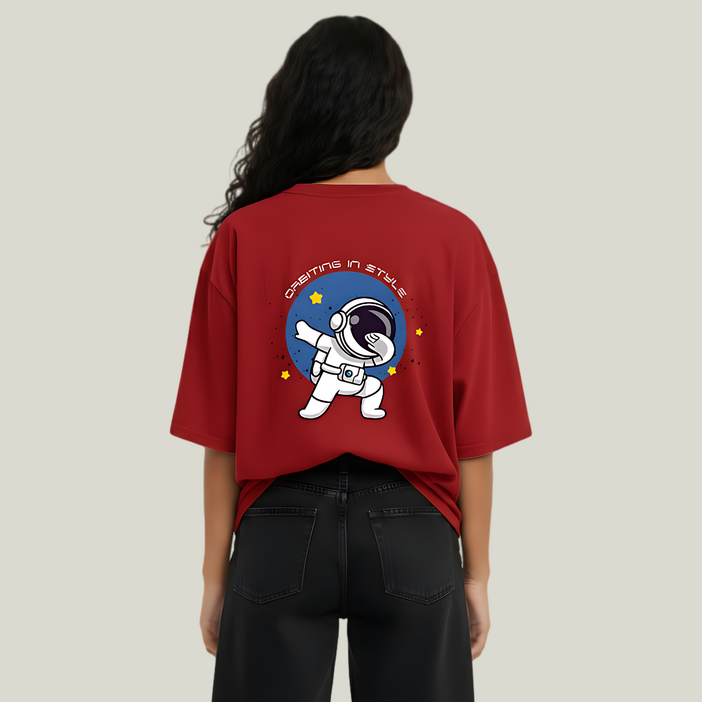 Orbiting In Style | Oversized Graphic T-Shirt