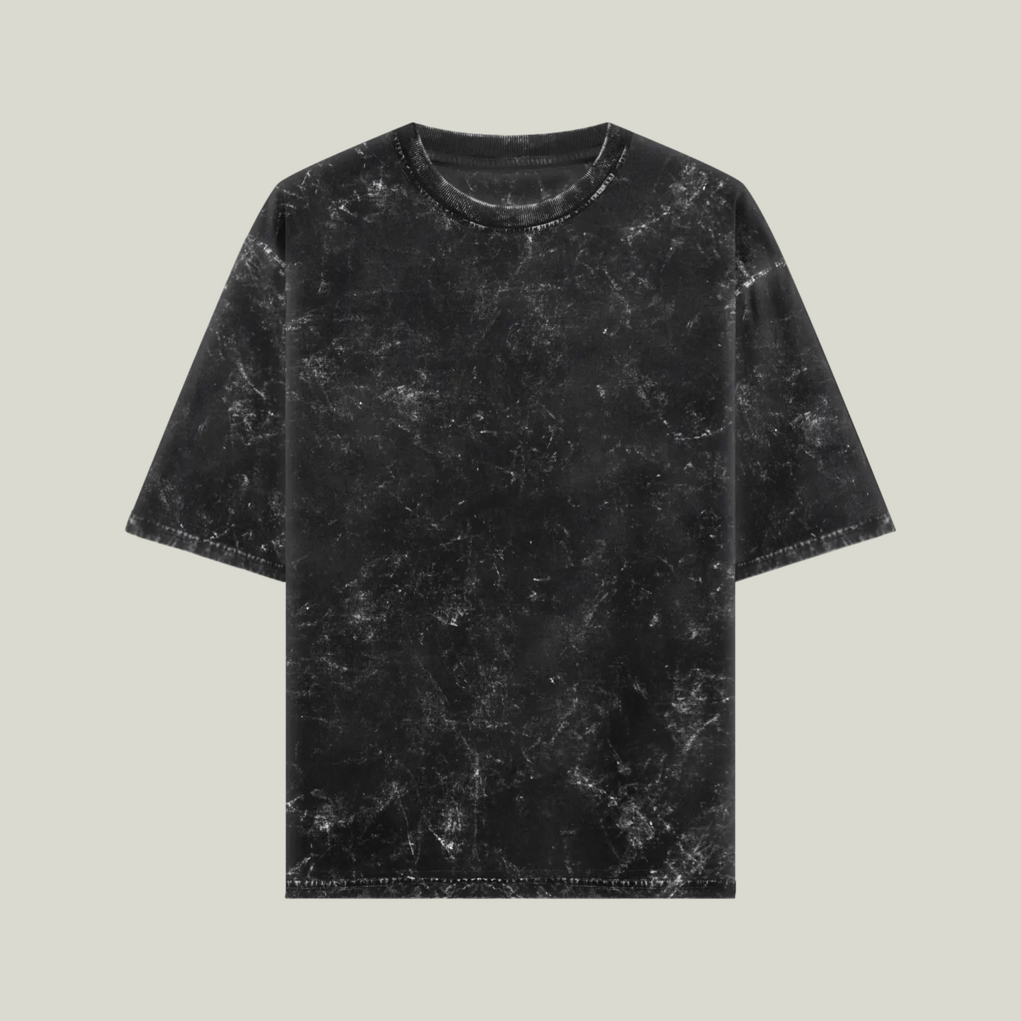 Black Acid Wash Oversized T-Shirt