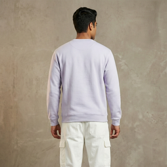 Solid Lavender Sweatshirt for Men and Women