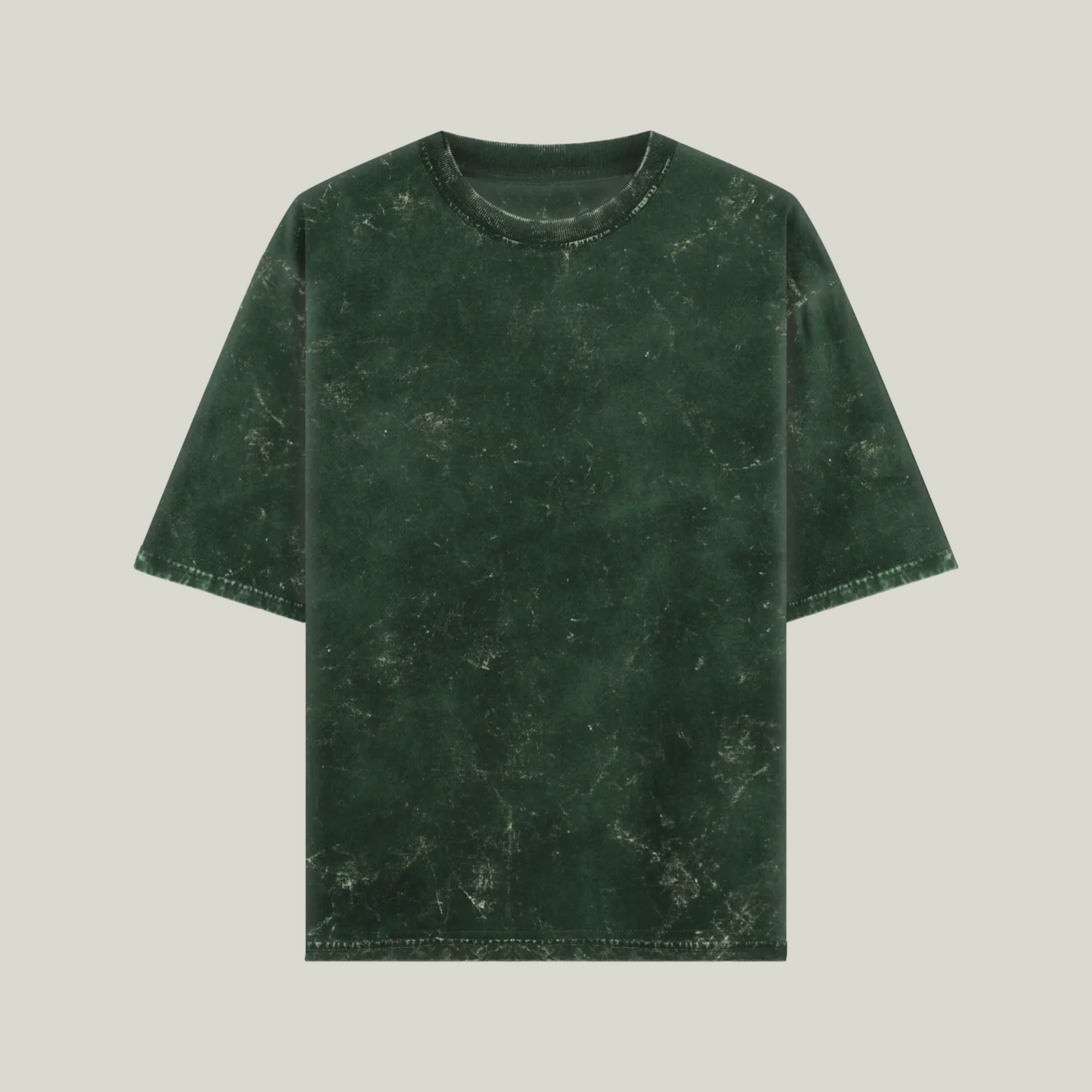 Bottle Green Acid Wash Oversized T-Shirt