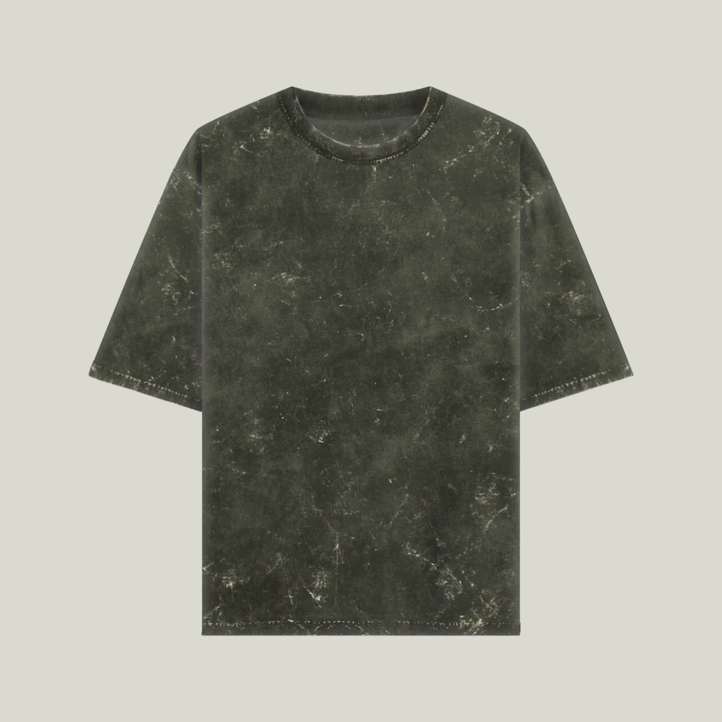 Olive Green Acid Wash Oversized T-Shirt