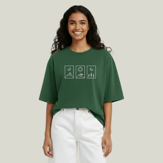 Nature's Balance | Oversized Graphic T-Shirt