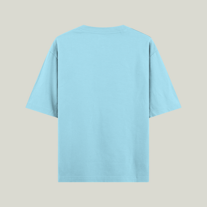 Baby Blue Oversized Solid T-Shirt