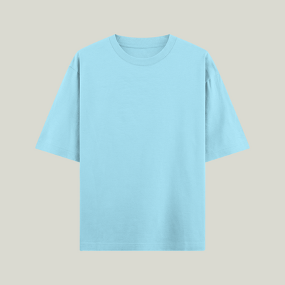 Baby Blue Oversized Solid T-Shirt