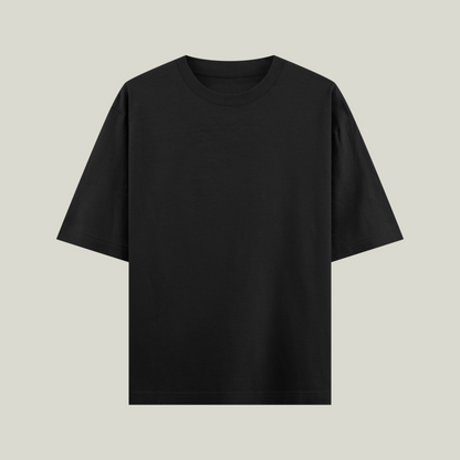 Black Oversized Solid T-Shirt