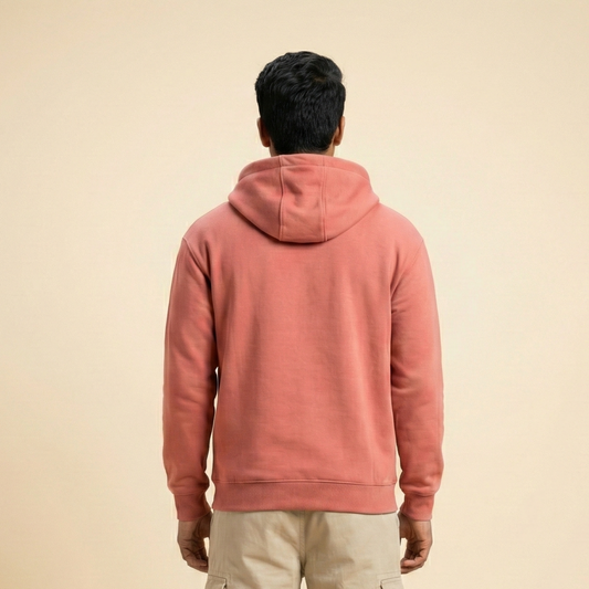 Solid Coral Hoodie for Men and Women