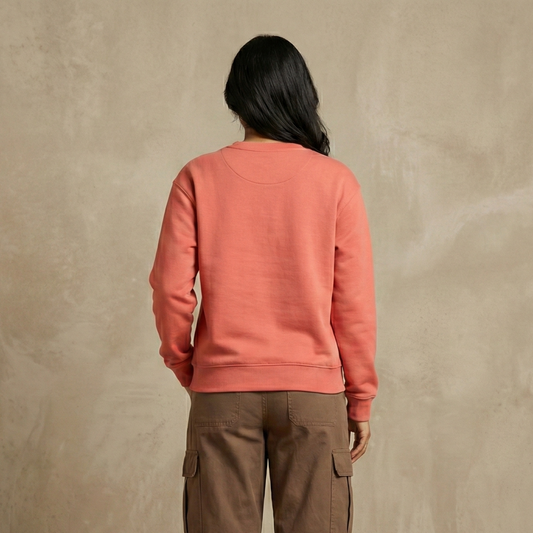 Solid Coral Sweatshirt for Men and Women