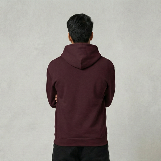 Solid Maroon Hoodie for Men and Women