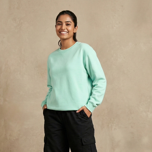 Solid Mint Sweatshirt for Men and Women