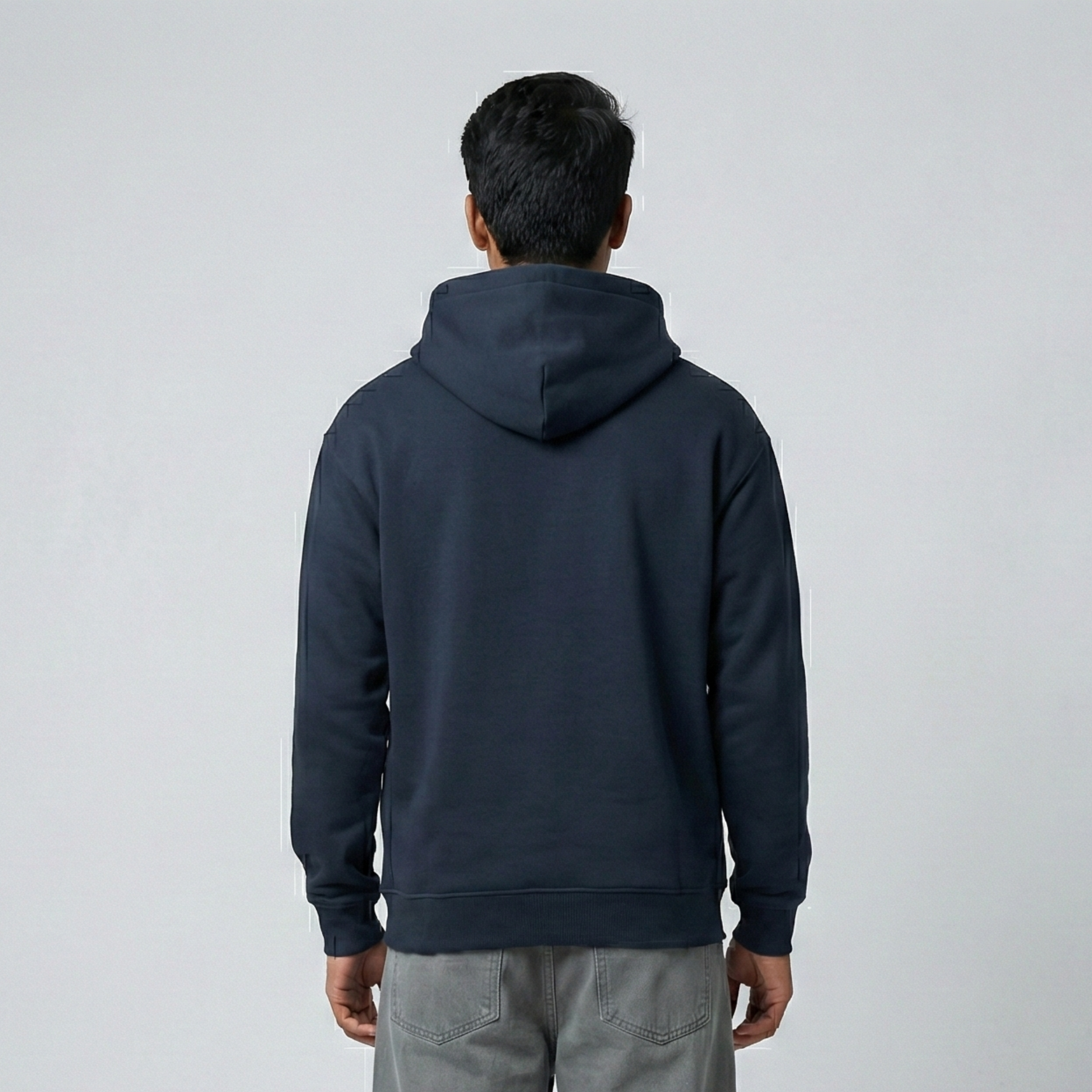 Solid Navy Blue Hoodie for Men and Women